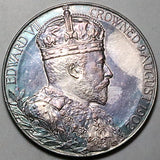 1902 Great Britain Edward VII Alexandra Coronation UNC Medal W/Case 55mm 86g (25011901R)