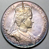 1902 Great Britain Edward VII Alexandra Coronation UNC Medal W/Case 55mm 86g (25011901R)