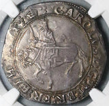 1635 NGC AU 53 Charles I 1/2 Crown Great Britain England Silver Coin POP 1/0 (25050501D