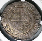 1635 NGC AU 53 Charles I 1/2 Crown Great Britain England Silver Coin POP 1/0 (25050501D