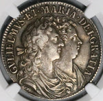 1689 NGC XF 40 William Mary 1/2 Crown Great Britain Sterling Silver Coin (23052402C)