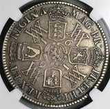 1691 NGC VF 20 William Mary 1/2 Crown Great Britain England Scarce Sterling Silver Coin (26010501C)