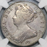 1703 NGC VF 35 Anne Vigo 1/2 Crown WINGS Great Britain England Spanish Treasure Silver Coin (24053101C)
