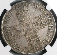 1707-E NGC XF 40 Anne 1/2 Crown Great Britain England Silver Coin (24012001C)