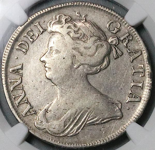1712 NGC VF 35 Anne 1/2 Crown Great Britain England Silver Coin (24012002C)