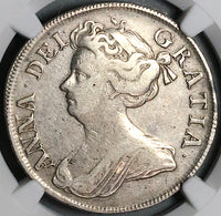 1712 NGC VF 35 Anne 1/2 Crown Great Britain England Silver Coin (24012002C)