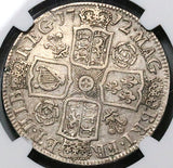 1712 NGC VF 35 Anne 1/2 Crown Great Britain England Silver Coin (24012002C)