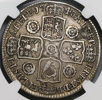 1743 NGC VF 30 George II 1/2 Crown Britain GEORGIUS Rare Silver Coin (23102201D)