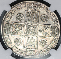 1745 NGC XF 45 1/2 Crown Roses Not Lima Great Britain Sterling Silver Coin POP 1/4 (25073001C)