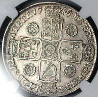 1745 NGC XF 45 1/2 Crown Roses Not Lima Great Britain Sterling Silver Coin POP 1/4 (25073001C)