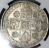 1745 NGC XF 45 1/2 Crown Roses Not Lima Great Britain Sterling Silver Coin POP 1/4 (25073001C)