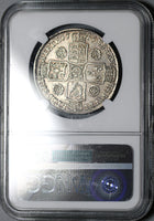 1745 NGC XF 45 1/2 Crown Roses Not Lima Great Britain Sterling Silver Coin POP 1/4 (25073001C)