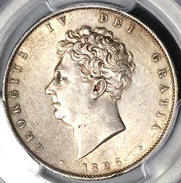 1826 PCGS AU 55 George IV Half 1/2 Crown Great Britain Silver Coin (23080202D)