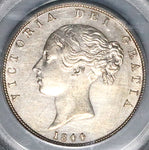 1844 PCGS AU 55 Victoria 1/2 Crown Great Britain OGH Silver Coin (23111801C)