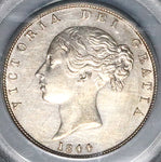 1844 PCGS AU 55 Victoria 1/2 Crown Great Britain OGH Silver Coin (23111801C)