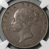 1845 NGC VF 35 Victoria 1/2 Crown Great Britain Sterling Silver Coin (26042403C)