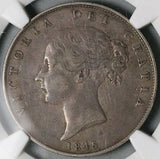 1845 NGC VF 35 Victoria 1/2 Crown Great Britain Sterling Silver Coin (26042403C)