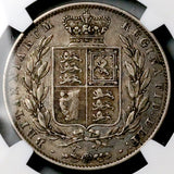 1845 NGC VF 35 Victoria 1/2 Crown Great Britain Sterling Silver Coin (26042403C)