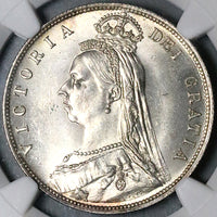 1888 NGC MS 63 Victoria 1/2 Crown Great Britain Jubilee Head Silver Coin (24082202C)