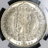 1888 NGC MS 63 Victoria 1/2 Crown Great Britain Jubilee Head Silver Coin (24082202C)