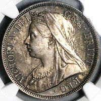 1894 NGC MS 63 Victoria 1/2 Crown Great Britain Sterling Silver Coin (23080601C)