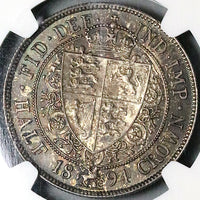 1894 NGC MS 63 Victoria 1/2 Crown Great Britain Sterling Silver Coin (23080601C)