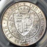 1897 PCGS MS 63 Victoria 1/2 Crown Great Britain Sterling Silver Coin (25021001D)