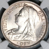 1899 NGC MS 63 Victoria 1/2 Crown Great Britain Sterling Silver Coin (23110702C)