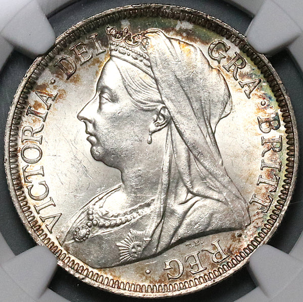 1899 NGC MS 63 Victoria 1/2 Crown Great Britain Silver Coin (23050602C)