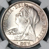 1899 NGC MS 63 Victoria 1/2 Crown Great Britain Sterling Silver Coin (23110702C)