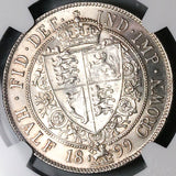1899 NGC MS 63 Victoria 1/2 Crown Great Britain Sterling Silver Coin (23110702C)