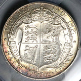 1902 PCGS MS 64 Edward VII 1/2 Crown Great Britain Sterling Silver Coin (25053103C)