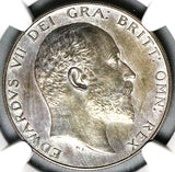 1902 NGC PF 63 Edward VII 1/2 Crown Great Britain Proof Matt Silver Coin (25070202C)