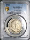 1902 PCGS PR 64 Edward VII 1/2 Crown Great Britain Proof Matt Silver Coin (24102502D)