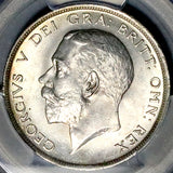 1911 PCGS MS 64 1/2 Crown Great Britain George V Sterling Silver Coin (26073101C)