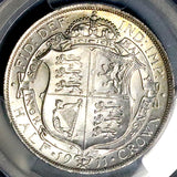 1911 PCGS MS 64 1/2 Crown Great Britain George V Sterling Silver Coin (26073101C)