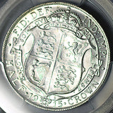 1915 PCGS MS 62 1/2 Crown George V Great Britain Sterling Silver Coin (26072401C)
