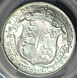 1915 PCGS MS 62 1/2 Crown George V Great Britain Sterling Silver Coin (26072401C)