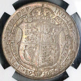 1916 NGC AU 58 1/2 Crown George V Great Britain Sterling Silver Coin (26011103C)