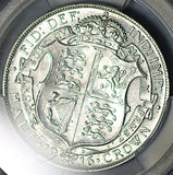 1916 PCGS MS 62 1/2 Crown George V Great Britain Sterling Silver Coin (26072402C)