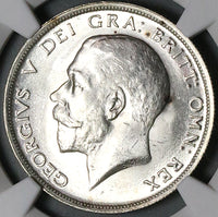 1918 NGC MS 63 1/2 Crown George V Great Britain Sterling Silver Coin (23061903D)