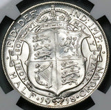 1918 NGC MS 63 1/2 Crown George V Great Britain Sterling Silver Coin (23061903D)