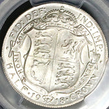 1918 PCGS MS 65 1/2 Crown George V Great Britain Gem Sterling Silver Coin (25120904)