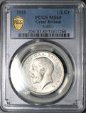 1918 PCGS MS 65 1/2 Crown George V Great Britain Gem Sterling Silver Coin (25120904)