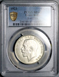 1923 PCGS MS 63 1/2 Crown George V Great Britain Scarce Silver Coin (26071201C)
