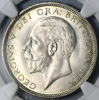 1927 NGC MS 63 1/2 Crown George V Great Britain Mint State Silver Coin (25072402C)