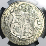 1927 NGC MS 63 1/2 Crown George V Great Britain Mint State Silver Coin (25072402C)