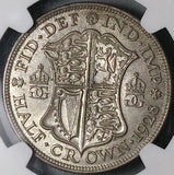 1928 NGC MS 63 1/2 Crown George V Great Britain Mint State Silver Coin (23102001C)