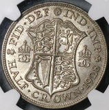 1928 NGC MS 63 1/2 Crown George V Great Britain Mint State Silver Coin (23102001C)