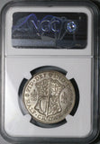 1928 NGC MS 63 1/2 Crown George V Great Britain Mint State Silver Coin (23102001C)